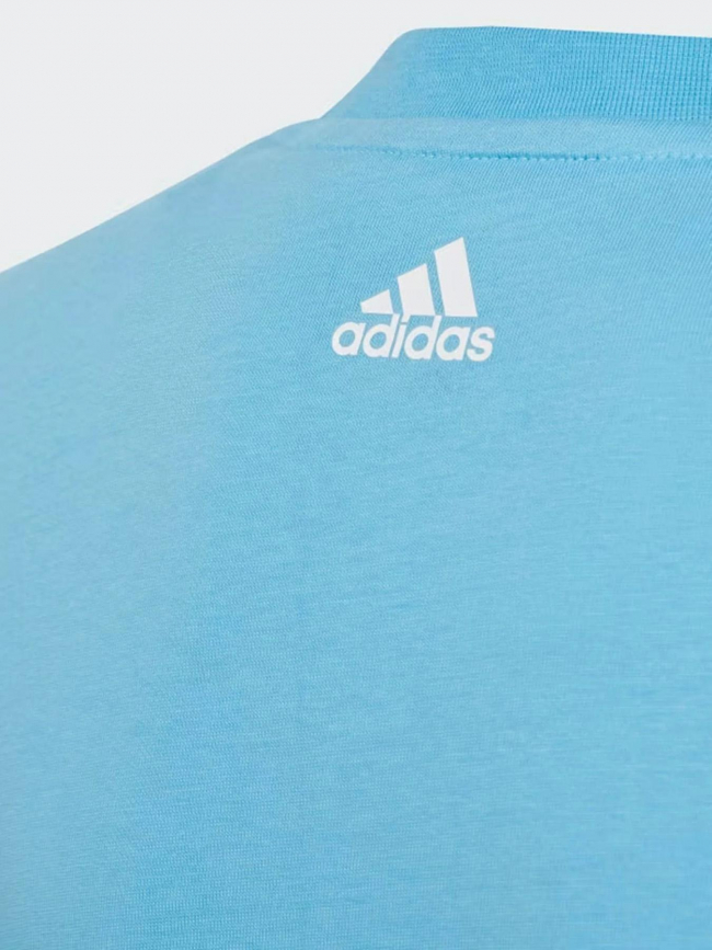 T-shirt big logo 2 bleu jaune enfant - Adidas