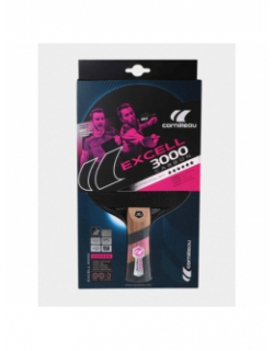 Raquette tennis de table excell 3000 carbon rose - Cornilleau