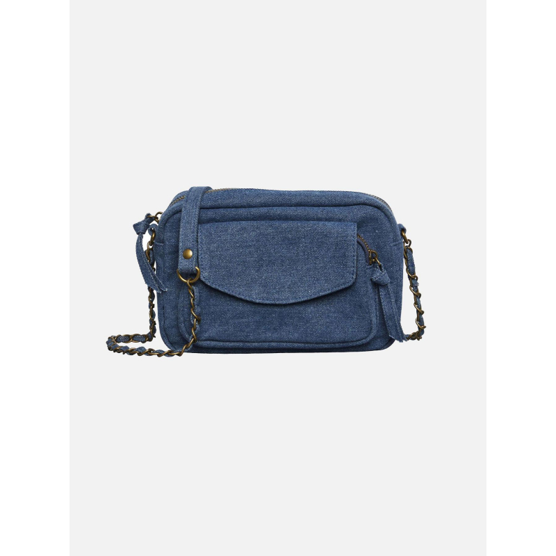 Sac bandoulière pcodette denim bleu foncé femme - Pieces