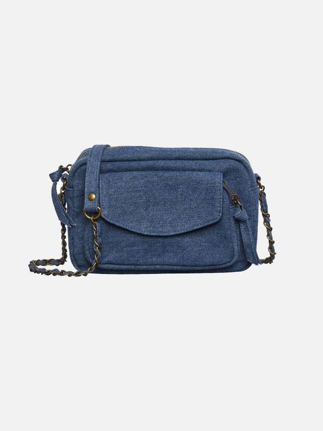 Sac bandoulière pcodette denim bleu foncé femme - Pieces