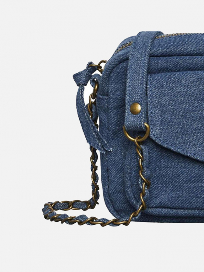 Sac bandoulière pcodette denim bleu foncé femme - Pieces