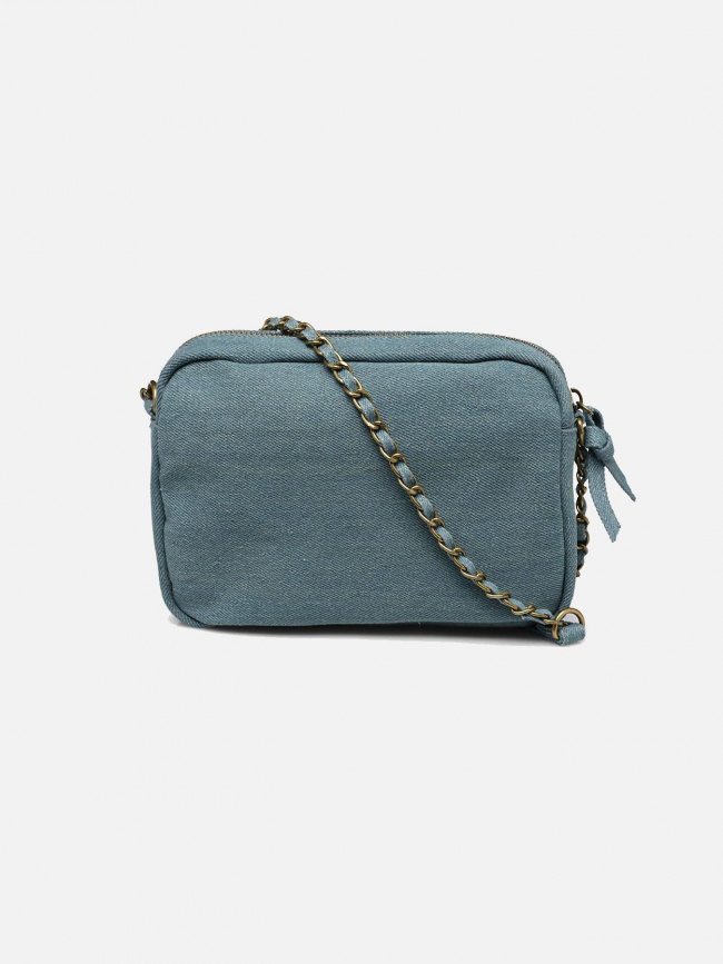 Sac bandoulière pcodette denim bleu femme - Pieces