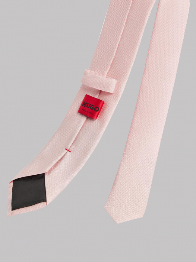 Cravate tie cm 6 rayures rouge blanc homme - Hugo