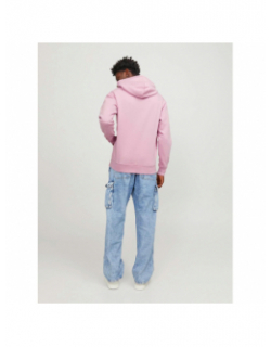 Sweat à capuche jorvesterbro rose homme - Jack & Jones