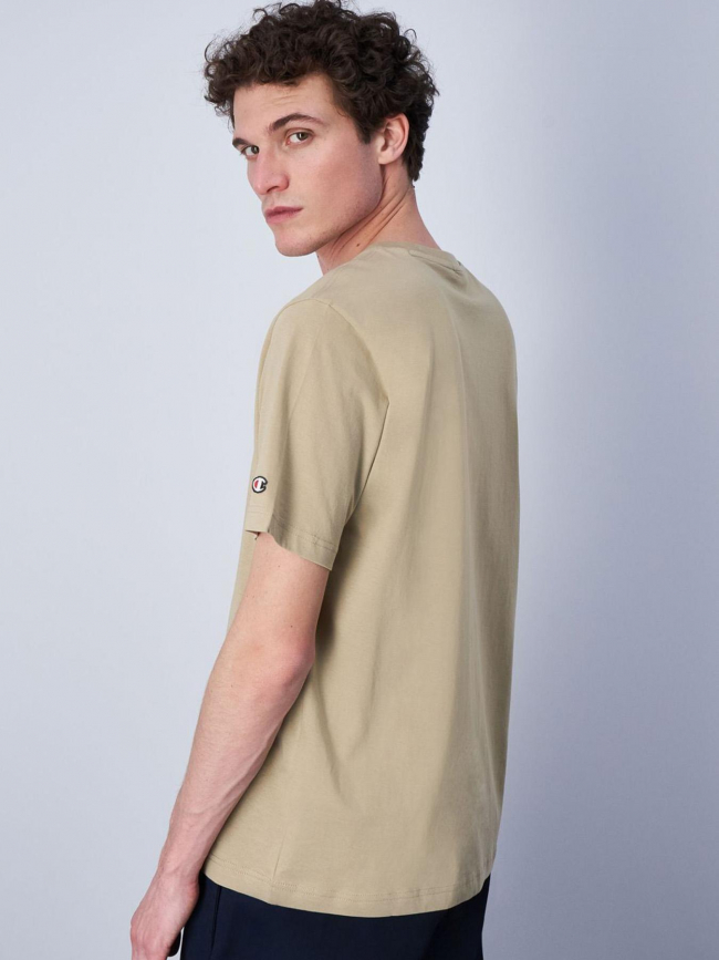 T-shirt crewneck logo beige homme - Champion