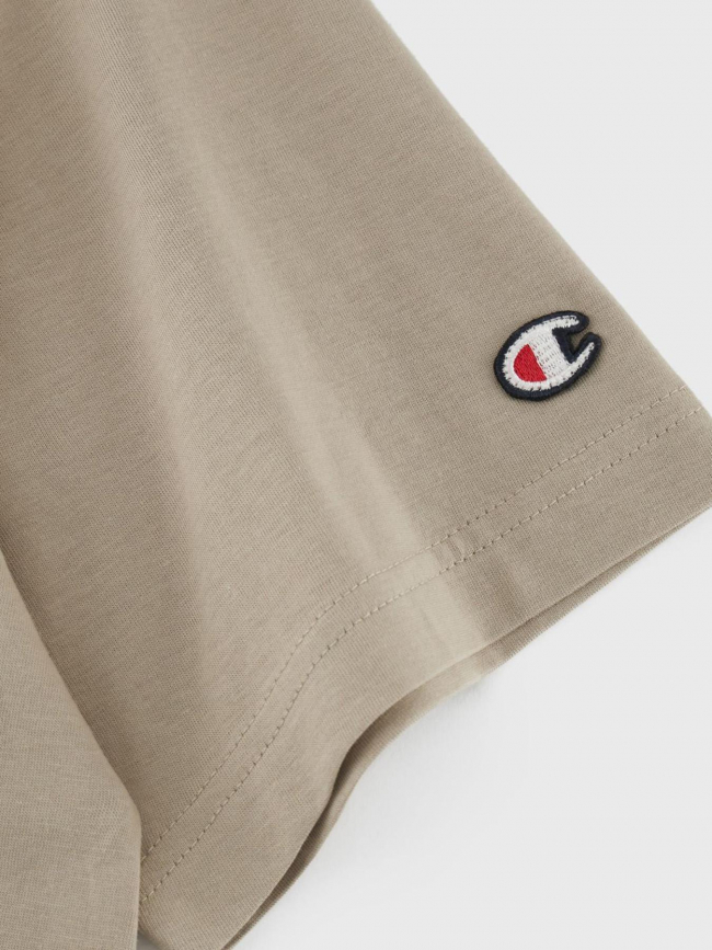 T-shirt crewneck logo beige homme - Champion