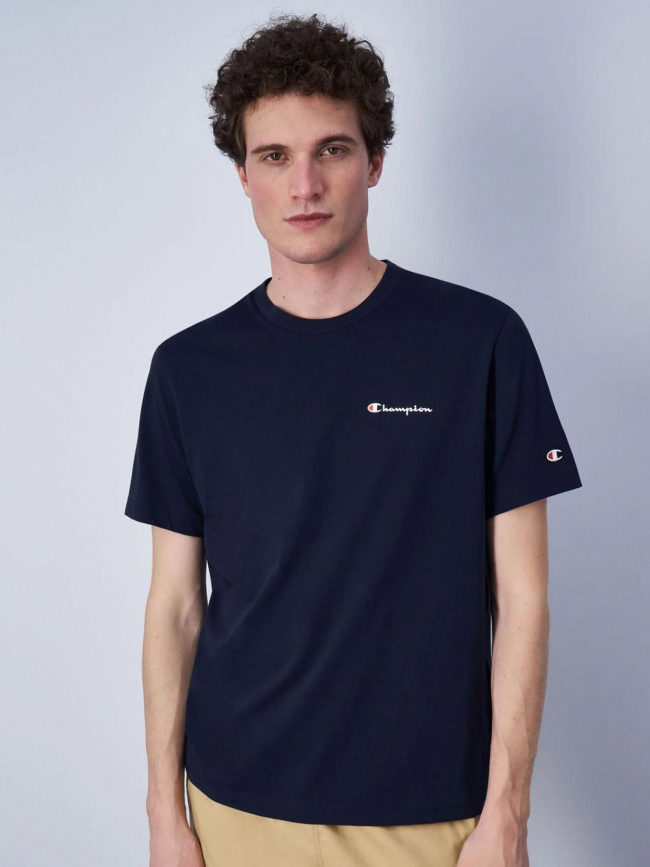 T-shirt crewneck logo bleu marine homme - Champion