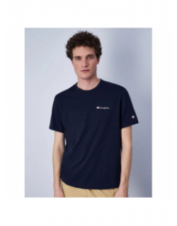 T-shirt crewneck logo bleu marine homme - Champion