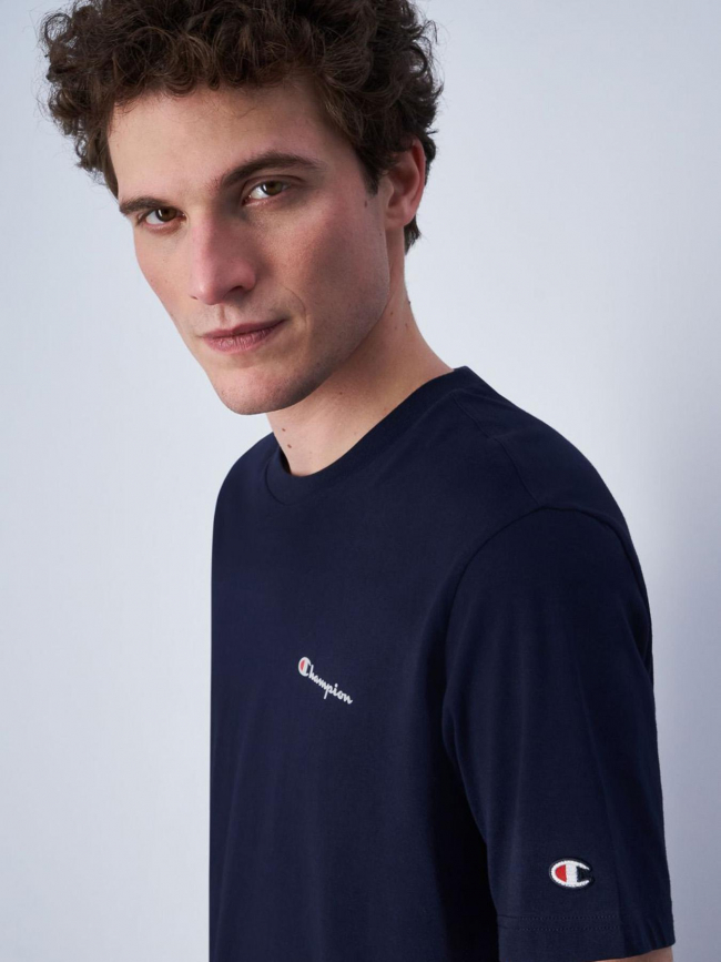 T-shirt crewneck logo bleu marine homme - Champion