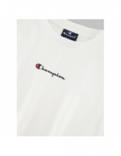 T-shirt crewneck imprimé logo blanc enfant - Champion