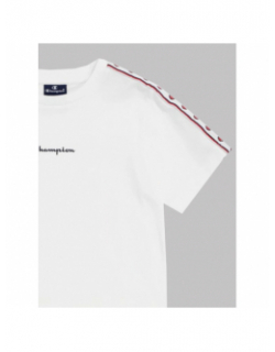 T-shirt crewneck imprimé logo blanc enfant - Champion