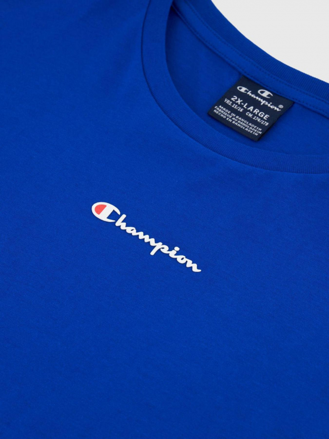 T-shirt crewneck imprimé logo bleu enfant - Champion