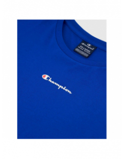 T-shirt crewneck imprimé logo bleu enfant - Champion