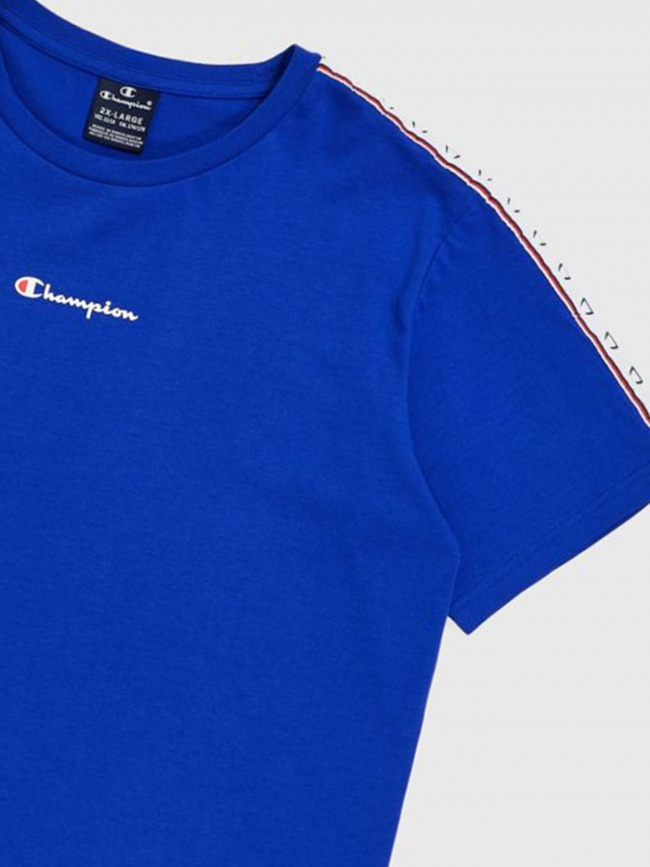 T-shirt crewneck imprimé logo bleu enfant - Champion