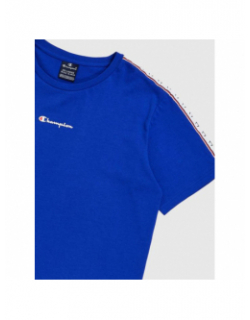 T-shirt crewneck imprimé logo bleu enfant - Champion