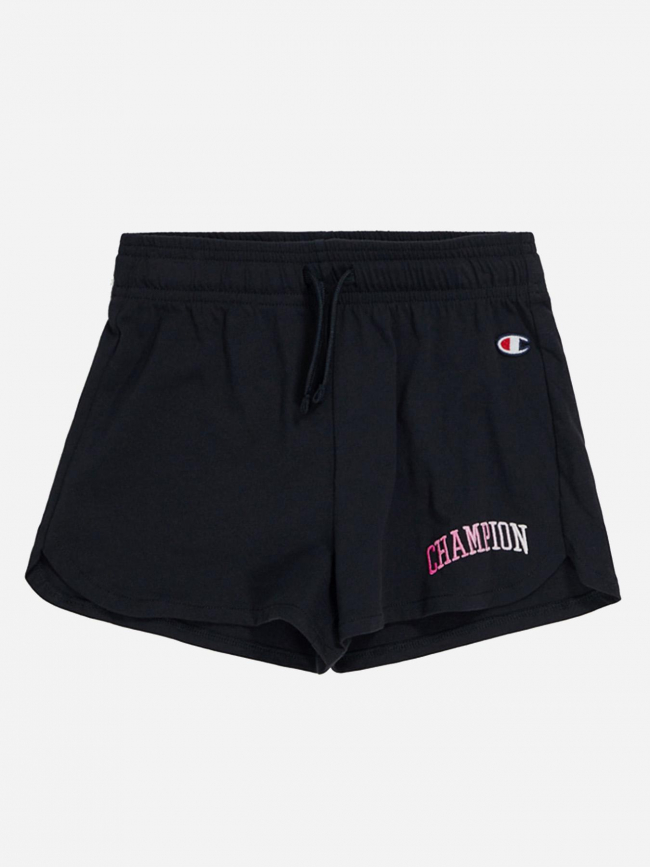 Short logo dégradé rose court noir fille - Champion