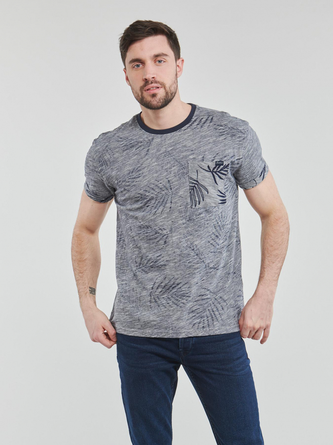 T-shirt manches courtes niki imprimé bleu homme - Deeluxe