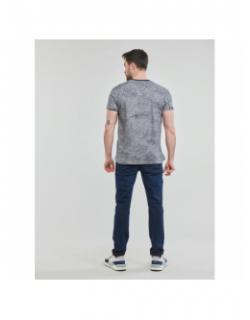 T-shirt manches courtes niki imprimé bleu homme - Deeluxe