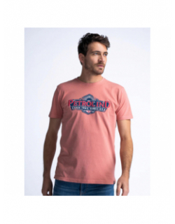 T-shirt ss classic imprimé rose homme - Petrol Industries