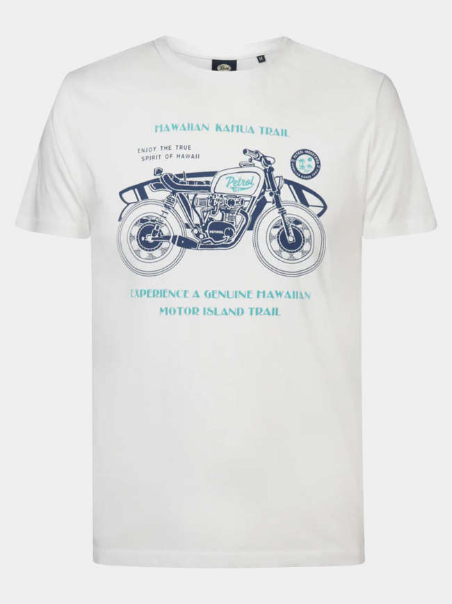 T-shirt motor imprimé blanc homme - Petrol Industries