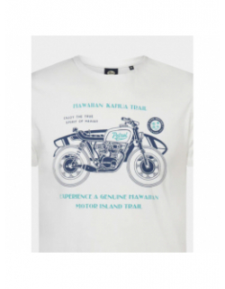 T-shirt motor imprimé blanc homme - Petrol Industries