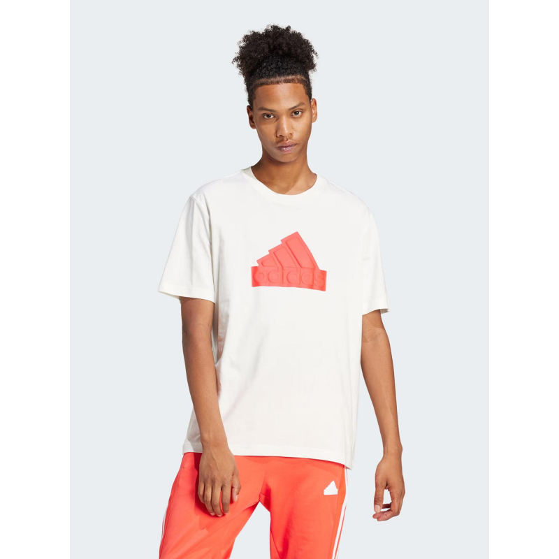 T-shirt fi bos regular logo blanc rouge homme - Adidas