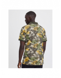 Polo manches courtes imprimé floral vert homme - Blend