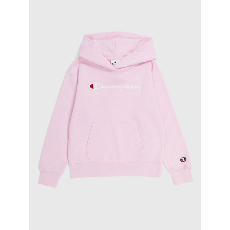 Sweat à capuche hooded rose fille - Champion