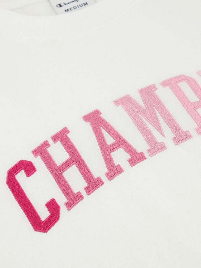 T-shirt crewneck logo dégradé blanc femme - Champion