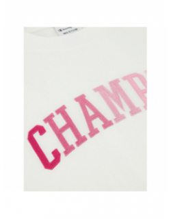 T-shirt crewneck logo dégradé blanc femme - Champion