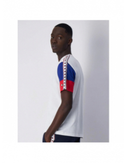 T-shirt crewneck logo tricolore blanc homme - Champion