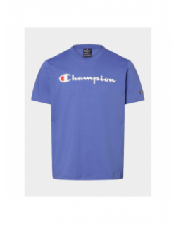 T-shirt crewneck uni logo bleu homme - Champion