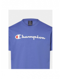 T-shirt crewneck uni logo bleu homme - Champion