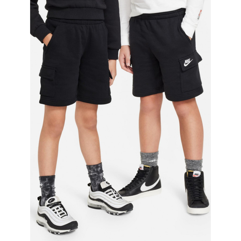 Short nsw club fleece cargo noir enfant - Nike