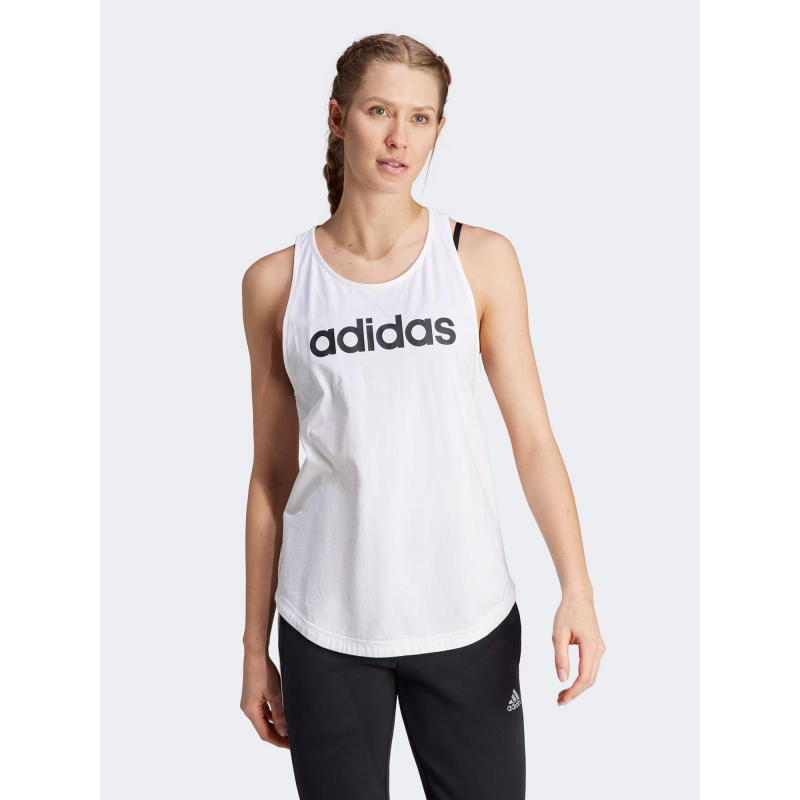 Débardeur de sport logo blanc femme - Adidas