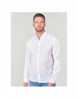 Chemise en lin rodes blanc homme - Le Temps Des Cerises