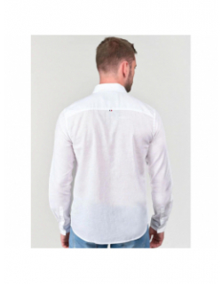 Chemise en lin rodes blanc homme - Le Temps Des Cerises