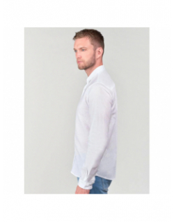 Chemise en lin rodes blanc homme - Le Temps Des Cerises