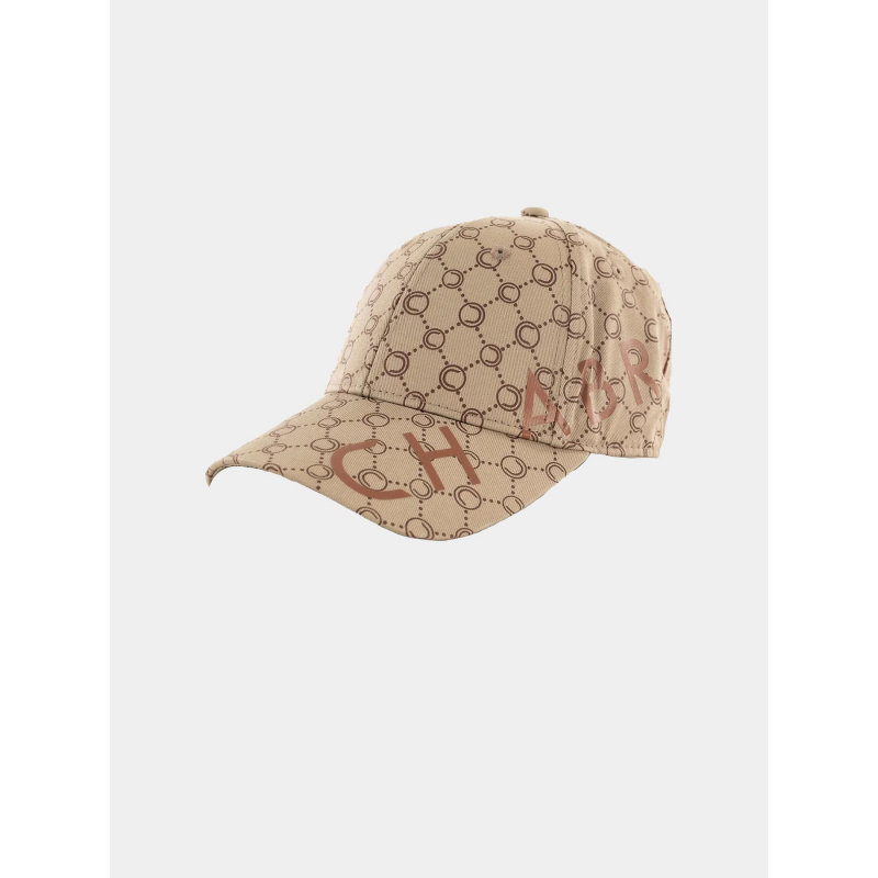 Casquette logo icone beige marron homme - Chabrand