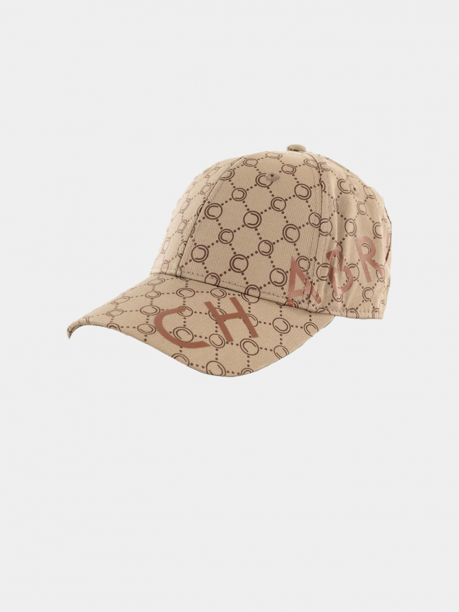 Casquette logo icone beige marron homme - Chabrand