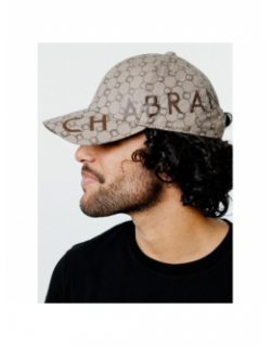 Casquette logo icone beige marron homme - Chabrand