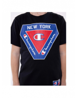 T-shirt crewneck imprimé noir garçon - Champion