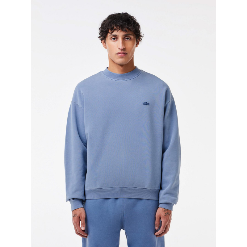 Sweatshirt effet vieillit bleu homme - Lacoste