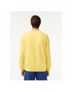 Sweat imprimé logo jaune homme - Lacoste