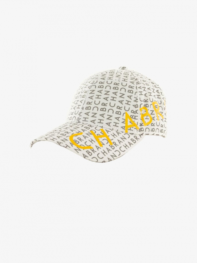 Casquette logo freedom blanc jaune homme - Chabrand