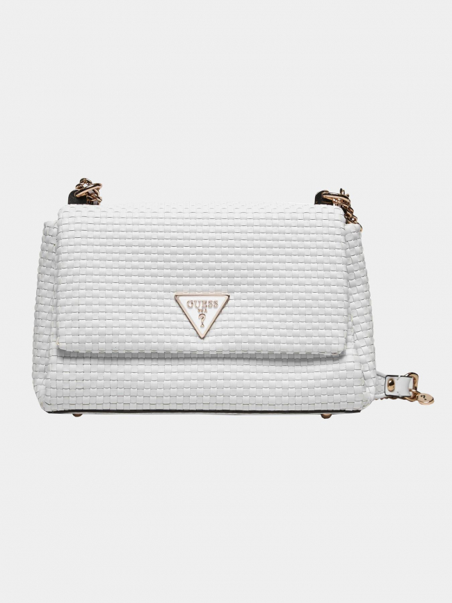 Sac bandoulière emelda top blanc femme - Guess