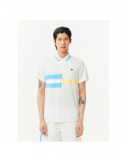 Polo bonnie bandes blanc homme - Lacoste