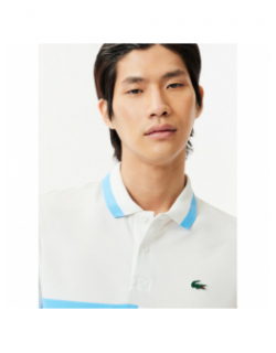 Polo bonnie bandes blanc homme - Lacoste