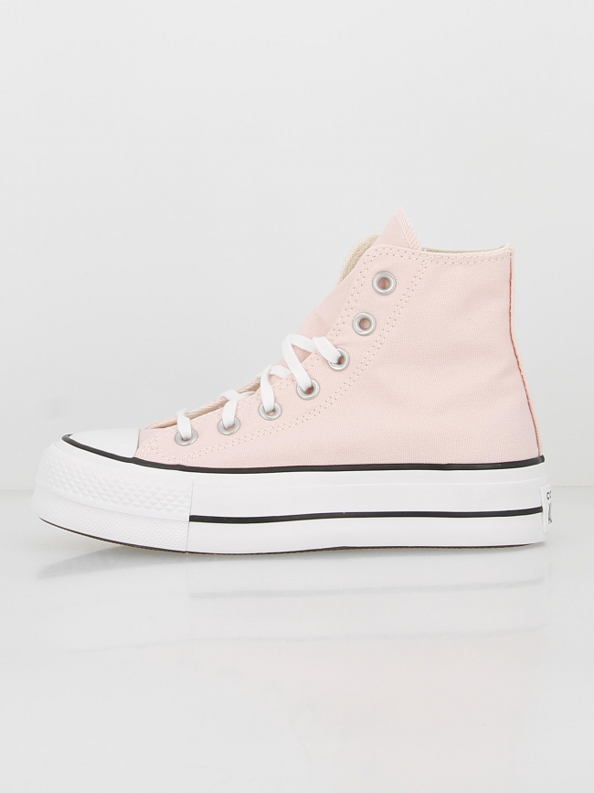 Converse plateforme chuck taylor all star lift rose - Converse