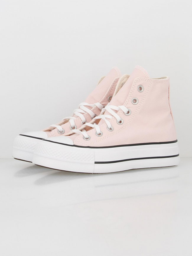 Converse plateforme chuck taylor all star lift rose - Converse